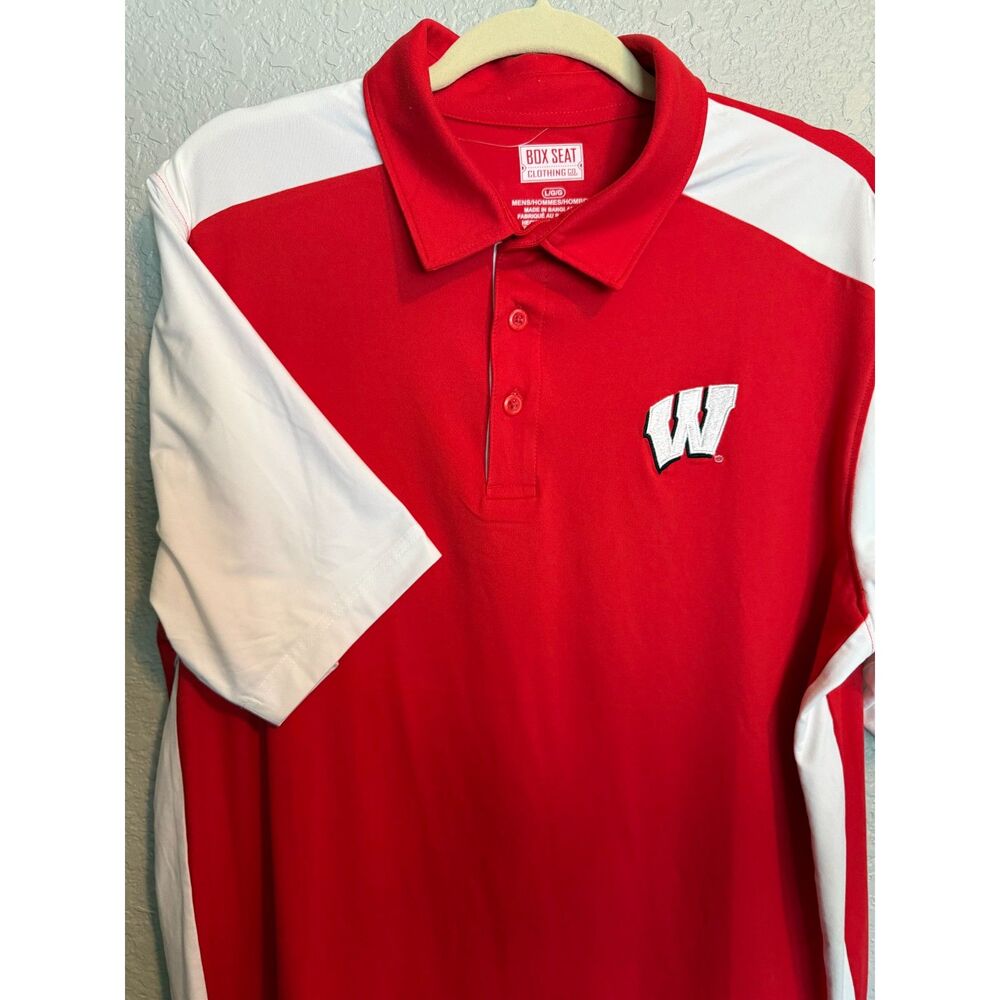 Box Seat Clothing Co. Wisconsin Badgers Men's Large Polo Shirt